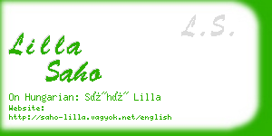 lilla saho business card